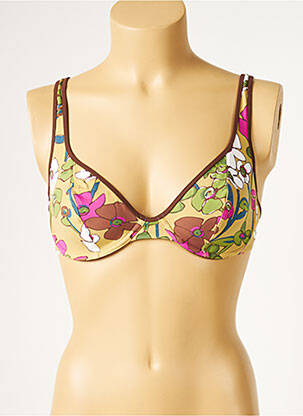 Sutien de costum de baie elasticitate maro HUIT femeie