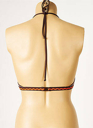 Sutien de costum de baie elasticitate top triunghiuri maro JENNA DE ROSNAY femeie
