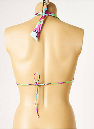 Sutien de costum de baie elasticitate top triunghiuri roz HUIT femeie