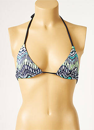 Sutien de costum de baie elasticitate top triunghiuri albastru KIWI femeie