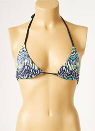 Sutien de costum de baie elasticitate top triunghiuri albastru KIWI femeie