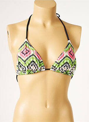 Sutien de costum de baie elasticitate top triunghiuri verde KIWI femeie
