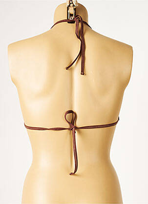 Sutien de costum de baie elasticitate top triunghiuri maro CULTURE BEACH femeie