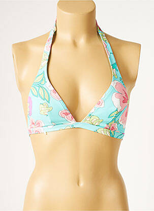 Sutien de costum de baie elasticitate top triunghiuri albastru LIVIA femeie