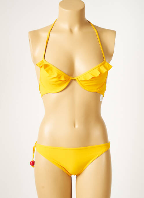 Costum de baie din două piese galben HUIT femeie