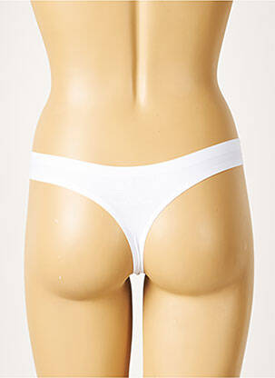 Tanga microfibre alb HANA femeie