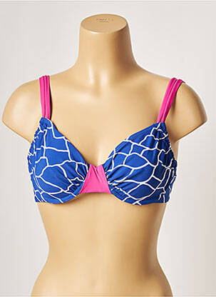 Sutien de costum de baie bretele elastice reglabile albastru BELCOR femeie