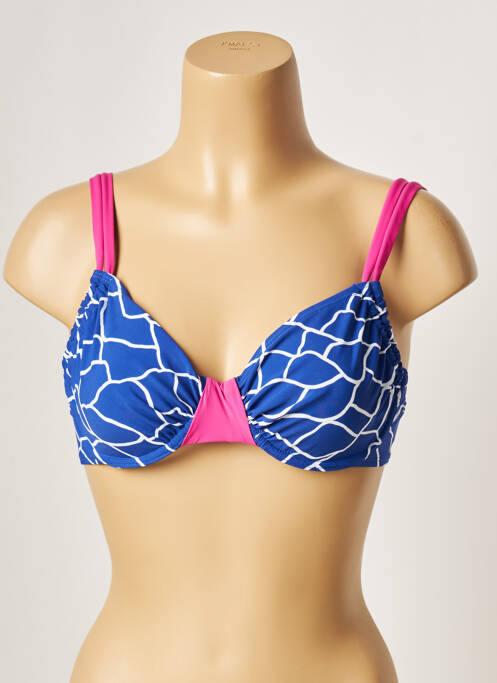 Sutien de costum de baie bretele elastice reglabile albastru BELCOR femme