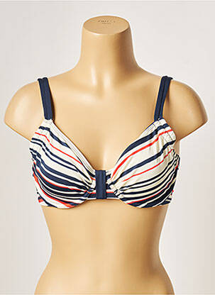 Sutien de costum de baie elasticitate sutien cupe întregi cu decolteu înalt albastru BESTFORM femeie