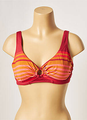 Sutien de costum de baie elasticitate sutien cupe întregi cu decolteu înalt roz LOU femeie