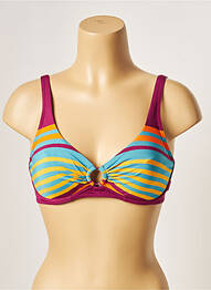 Sutien de costum de baie elasticitate sutien cupe întregi cu decolteu înalt violet LOU femme