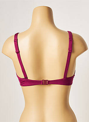 Sutien de costum de baie elasticitate sutien cupe întregi cu decolteu înalt violet LOU femeie