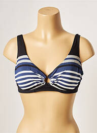 Sutien de costum de baie bretele elastice reglabile albastru LOU femeie