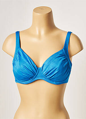 Sutien de costum de baie elasticitate sutien cupe întregi cu decolteu înalt albastru BELCOR femeie