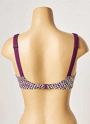 Sutien de costum de baie elasticitate sutien cupe întregi cu decolteu înalt violet BESTFORM femeie