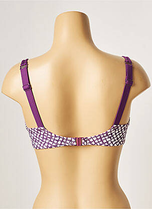 Sutien de costum de baie elasticitate sutien cupe întregi cu decolteu înalt violet BESTFORM femeie