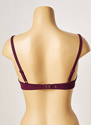 Sutien de costum de baie elasticitate sutien cupe întregi cu decolteu înalt violet LOU femeie