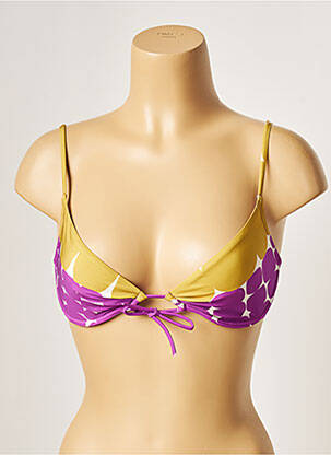 Sutien de costum de baie elasticitate sutien cupe întregi cu decolteu înalt violet LOU femeie