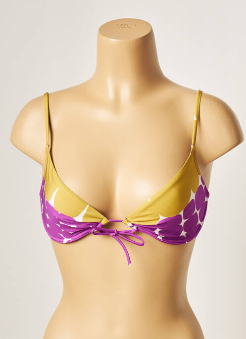 Sutien de costum de baie elasticitate sutien cupe întregi cu decolteu înalt violet LOU femme