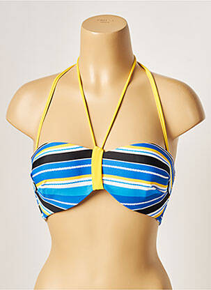 Sutien de costum de baie închidere cu legături de legat top sutien modelat albastru BESTFORM femeie