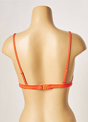 Sutien de costum de baie bretele elastice reglabile sutien balconet cu decolteu înalt portocalie CHERRY BEACH femeie