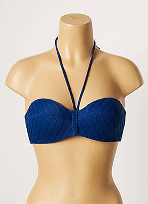 Sutien de costum de baie top bentiță top bentiță albastru LOU femeie
