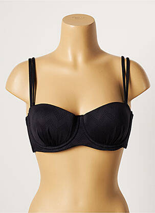 Sutien de costum de baie elasticitate top bentiță negru BELCOR femeie
