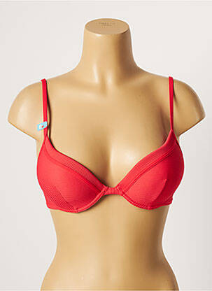 Sutien de costum de baie elasticitate top sutien push-up roșu CHERRY BEACH femeie