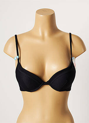 Sutien de costum de baie elasticitate top sutien push-up negru CHERRY BEACH femeie