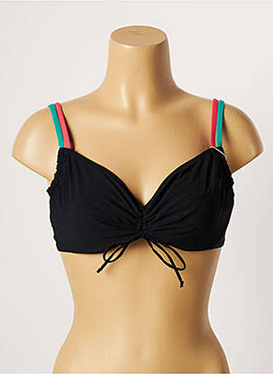 Sutien de costum de baie elasticitate sutien cupe întregi cu decolteu înalt negru BELCOR femeie