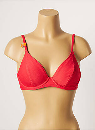Sutien de costum de baie elasticitate top triunghiuri roz CHERRY BEACH femeie