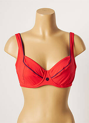 Sutien de costum de baie elasticitate sutien cupe întregi cu decolteu înalt roz BESTFORM femeie