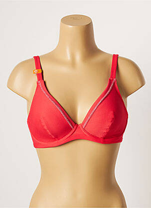 Sutien de costum de baie elasticitate sutien cupe întregi cu decolteu înalt roz CHERRY BEACH femeie