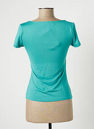 Tricou croială cambrată mâneci scurte albastru BY SWAN femeie
