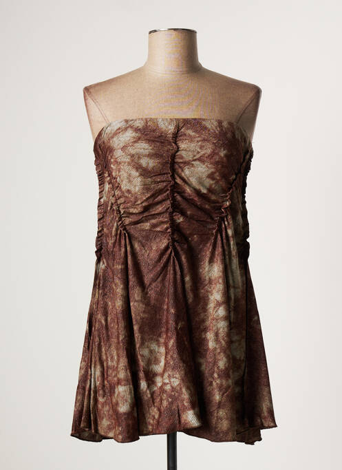 Tunică fără mâneci maro BOHEMIA femeie