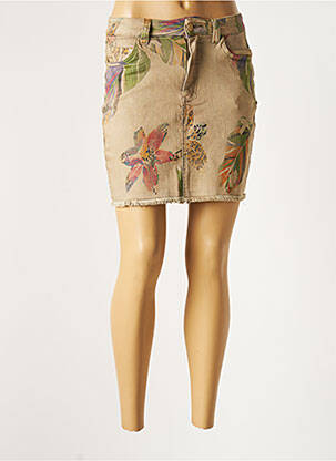 Fustă scurtă bej DESIGUAL femeie