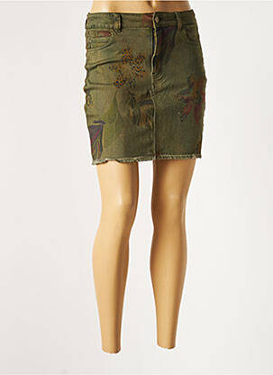 Fustă scurtă verde DESIGUAL femeie
