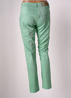 Pantalon chino țesătură poplin mărime normală verde CREAM femeie