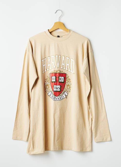 Tunică mâneci lungi bej HARVARD femeie