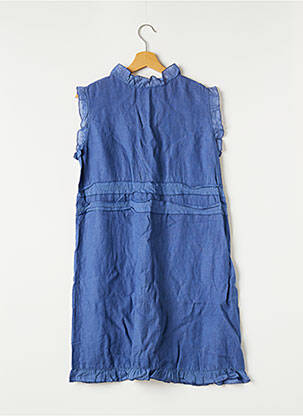Rochie midi mâneci scurte mâneci scurte albastru RIVIERES DE LUNE femeie