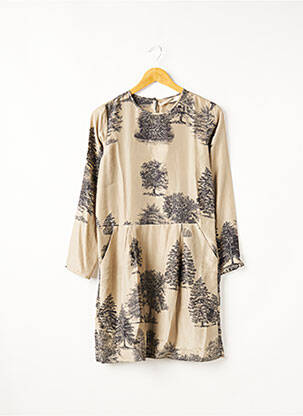 Rochie scurtă bej NICE THINGS femeie