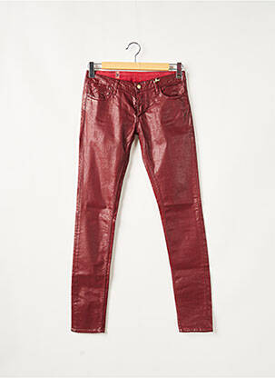 Pantalon slim talie joasă talie joasă roșu LE TEMPS DES CERISES femeie