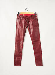 Pantalon slim talie joasă talie joasă roșu LE TEMPS DES CERISES femme