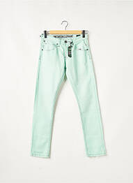 Pantalon 7/8 închidere cu fermoar sub clapetă cu nasturi mărime normală verde ONE GREEN ELEPHANT femme