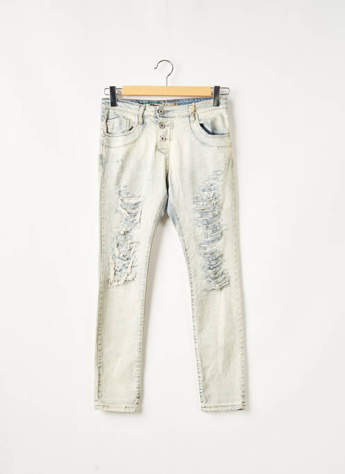 Blugi cu croială slim albastru PLEASE femeie