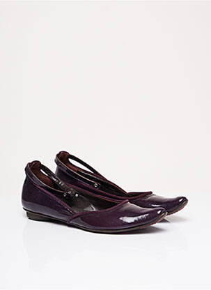 Balerine material neted toc plat până la 3 cm violet IPPON STYL femeie