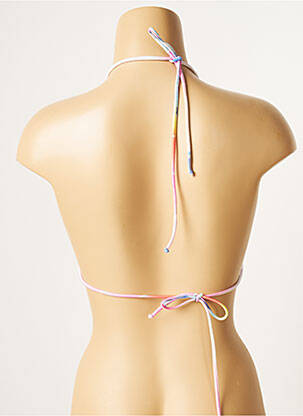 Sutien de costum de baie elasticitate top triunghiuri roz SANS MARQUE femeie