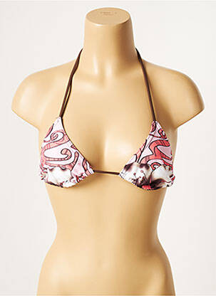 Sutien de costum de baie elasticitate top triunghiuri roz CULTURE BEACH femeie