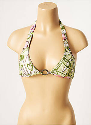 Sutien de costum de baie elasticitate top triunghiuri verde CULTURE BEACH femeie
