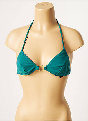 Sutien de costum de baie elasticitate top triunghiuri verde LAURA URBINATI femeie